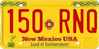 NM license plate 150RNQ