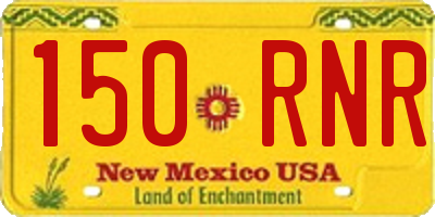 NM license plate 150RNR