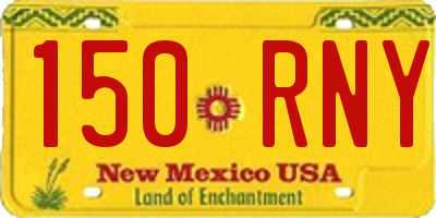 NM license plate 150RNY