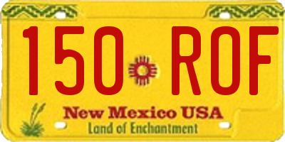 NM license plate 150ROF