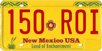 NM license plate 150ROI