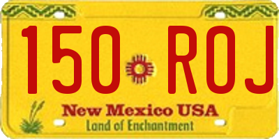 NM license plate 150ROJ