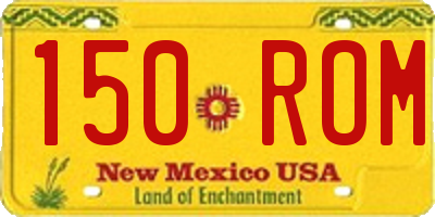NM license plate 150ROM