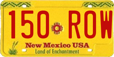 NM license plate 150ROW