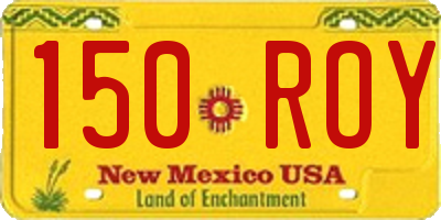 NM license plate 150ROY
