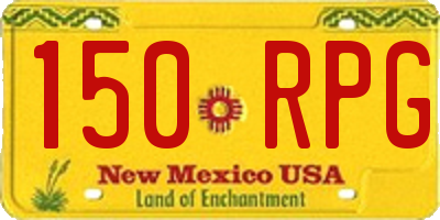 NM license plate 150RPG