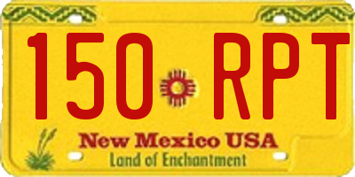NM license plate 150RPT