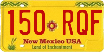 NM license plate 150RQF