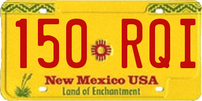 NM license plate 150RQI