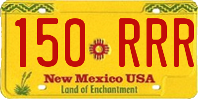 NM license plate 150RRR