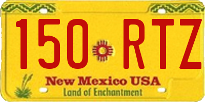 NM license plate 150RTZ