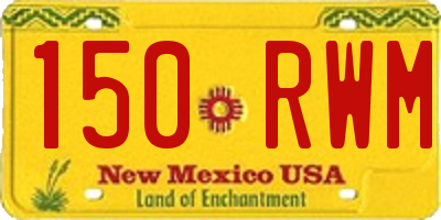 NM license plate 150RWM
