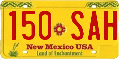 NM license plate 150SAH