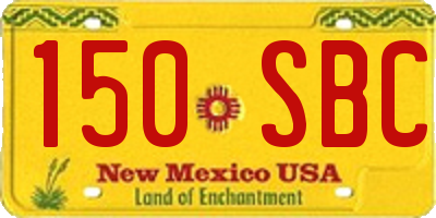 NM license plate 150SBC