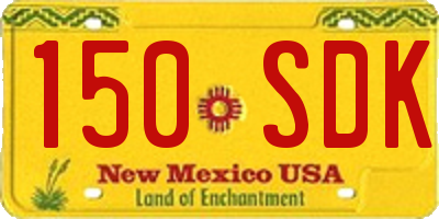 NM license plate 150SDK