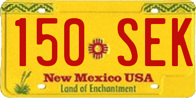 NM license plate 150SEK