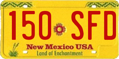 NM license plate 150SFD