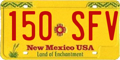 NM license plate 150SFV