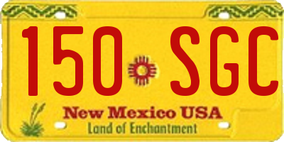 NM license plate 150SGC