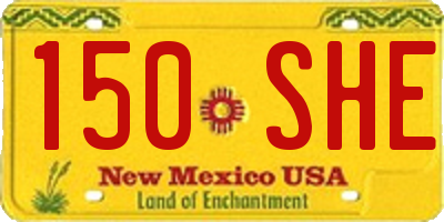 NM license plate 150SHE