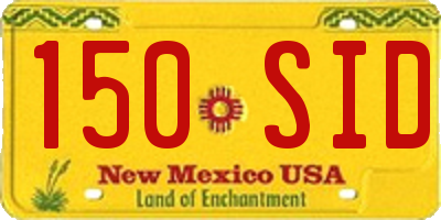 NM license plate 150SID