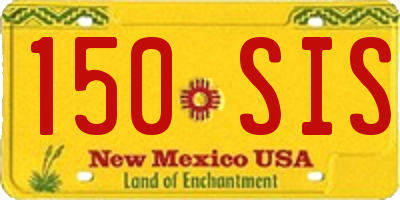 NM license plate 150SIS