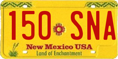 NM license plate 150SNA