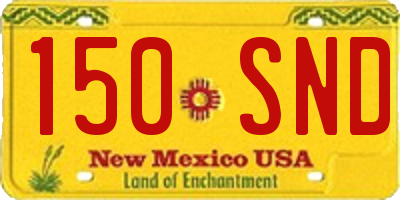 NM license plate 150SND