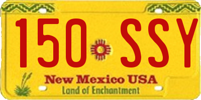 NM license plate 150SSY
