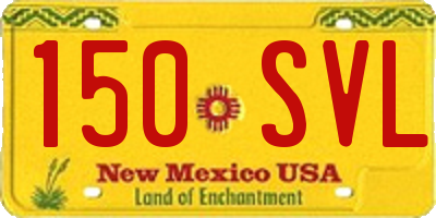 NM license plate 150SVL