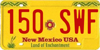 NM license plate 150SWF