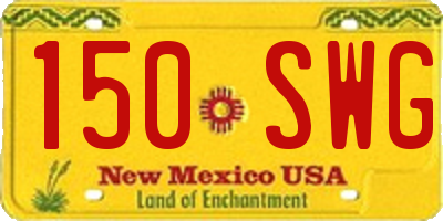 NM license plate 150SWG