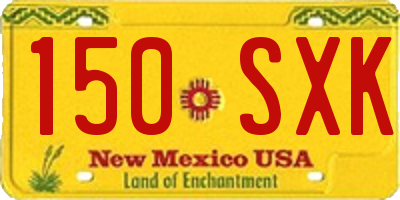 NM license plate 150SXK
