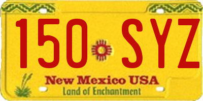 NM license plate 150SYZ