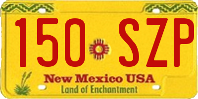 NM license plate 150SZP
