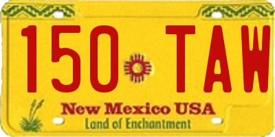 NM license plate 150TAW