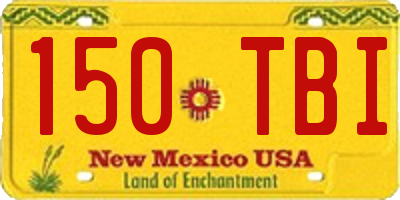 NM license plate 150TBI