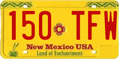 NM license plate 150TFW