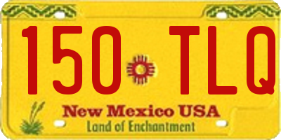 NM license plate 150TLQ