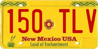 NM license plate 150TLV