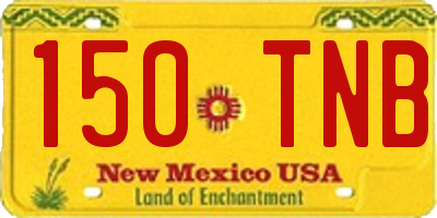 NM license plate 150TNB