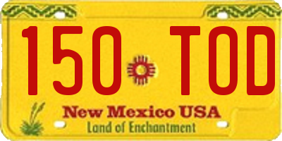 NM license plate 150TOD