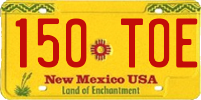 NM license plate 150TOE