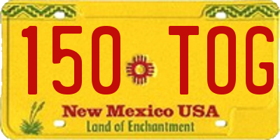NM license plate 150TOG