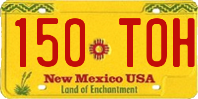 NM license plate 150TOH