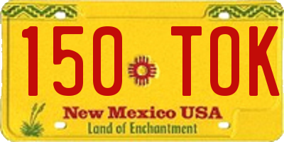NM license plate 150TOK