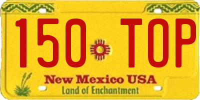 NM license plate 150TOP