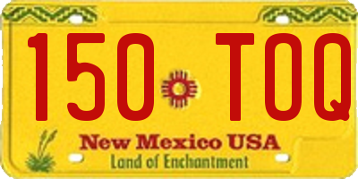 NM license plate 150TOQ