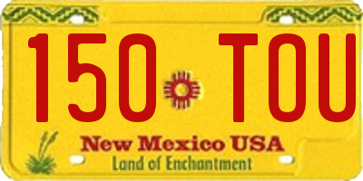 NM license plate 150TOU