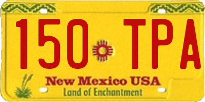 NM license plate 150TPA